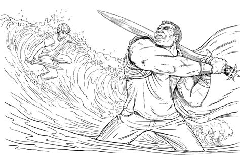 And you can freely use images for your personal blog! Keith Robinson Illustration - The Percy Jackson Coloring Book