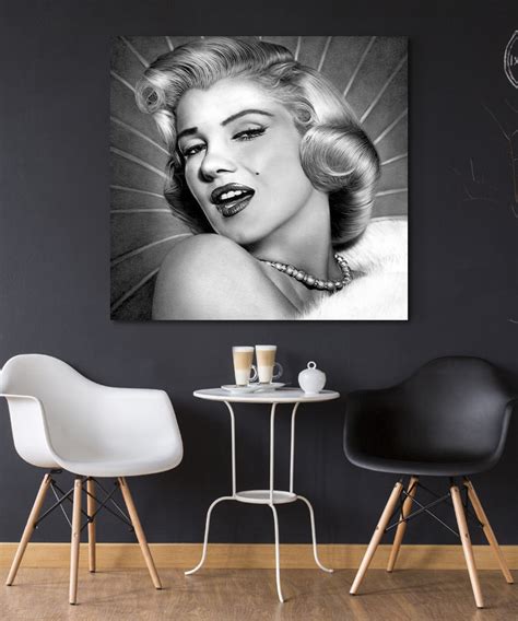 Sera imprimée sur papier d'art, dans des encres pigmentées d'archives. Tableau Marilyn Monroe Portrait noir et blanc - Tableau Deco