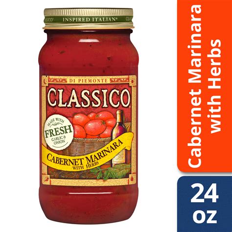 Classico Cabernet Marinara with Herbs Pasta Sauce, 24 oz Jar - Walmart.com - Walmart.com