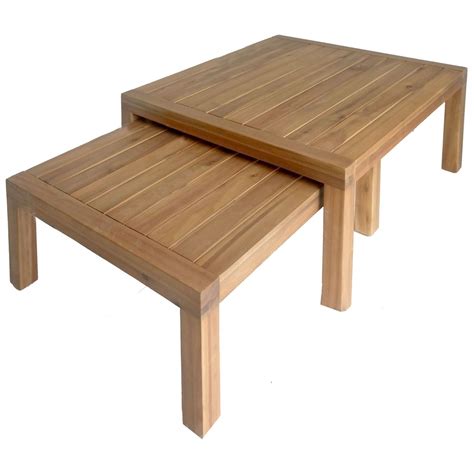 Some will include a coffee table and two end tables, others will be just one of each, and some will include a console table. Sabana Acacia Wood Set of 2 Nested Coffee Table | Nesting ...