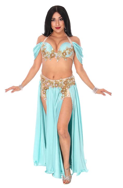 Welcome to the best of belly dance contact: Professional Belly Dance Costume from Egypt in Mint and ...