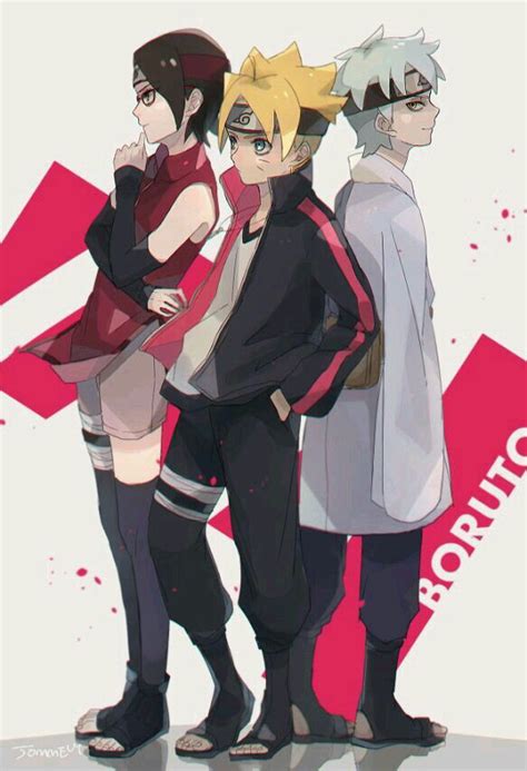 Sarada Boruto Mitsuki | Animasi, Seni anime, dan Gambar