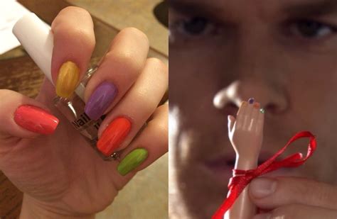 He already knows the killer's identity but needs time to locate him. Been rewatching Dexter; here are my Ice Truck Killer nails ...