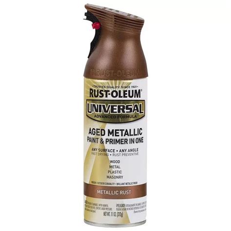 Paint onto a variety of surfaces. Rust-Oleum 11oz Universal Aged Metallic Spray Paint Brown ...
