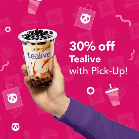 Apply the new user code on your first order and get an additional hk$40 off plus 4 extra hk$30 vouchers for your next orders. Tealive Pick Up Promotion 30% OFF on FoodPanda