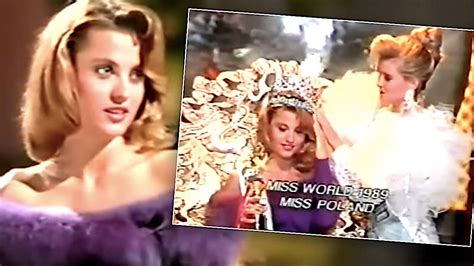 Wszystko zaczęło się od zdobycia tytułu miss wybrzeża 1989. Miss World 1989: Aneta Kręglicka na wyborach. Archiwalne ...