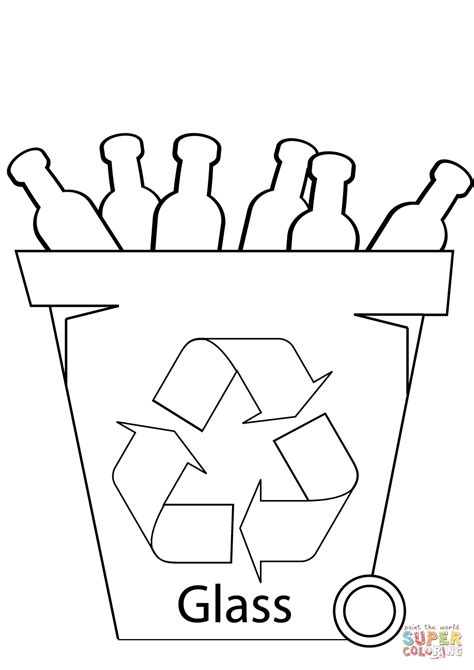 See more ideas about recycle symbol, recycling, symbols. Glass Recycling Bin coloring page | Free Printable ...