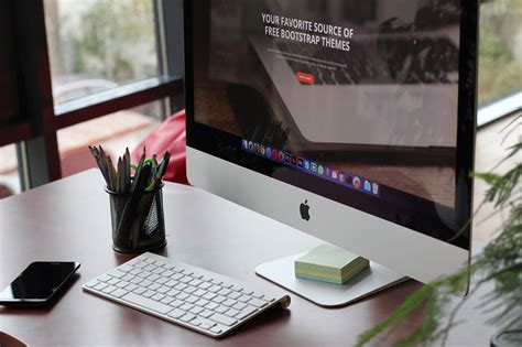 No need to register, buy now! Free Images : desk, screen, apple, keyboard, technology ...