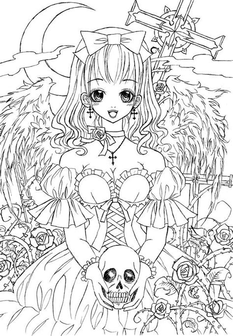 Goth fairy coloring pages for adults coloring pages. Pin on anime/manga colouring