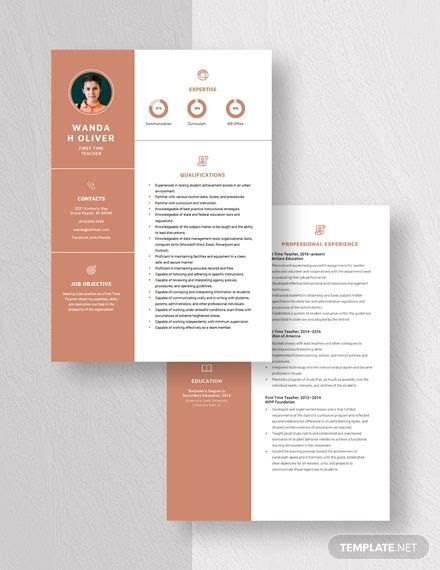 Nov 23, 2020 · getting your first job is an exciting milestone, but writing your first job resume can feel like a challenge. First Time Teacher Resume/CV Template - Word | Apple Pages | Engineering resume, Teacher resume ...