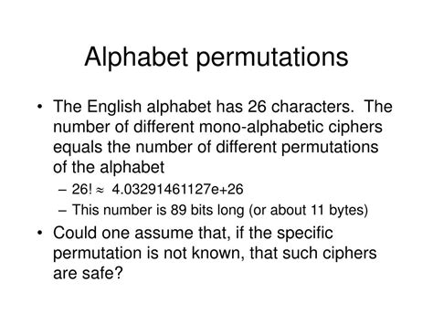 Function alphabetposition(text) { var chari, arr = , alphabet. PPT - Introduction to Ciphers PowerPoint Presentation, free download ...