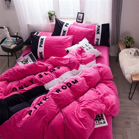 Shop for exquisite lingerie, classic corsetry, sumptuous nightwear, striking hosiery, sensual beauty and playful accessories. Victoria's Secret Pink Embroidery Flannel Bedding Set ...