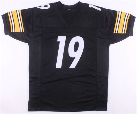 Steelers later celebrate with win. JuJu Smith-Schuster Signed Jersey (JSA COA) | Pristine Auction