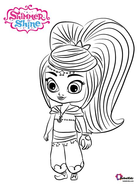 Shine and shimmer coloring pages printable sketch coloring page. Leah genie from shimmer and shine coloring page Collection ...