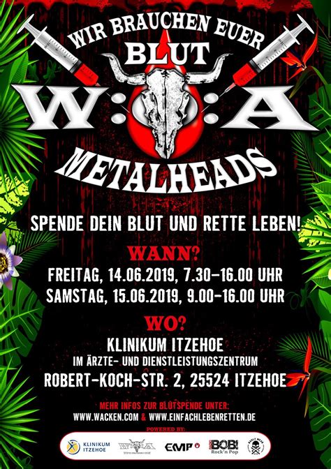 Gelten für das blutspenden voraussetzungen? Wacken Open Air - 13. Blutspendeaktion - metal-heads.de