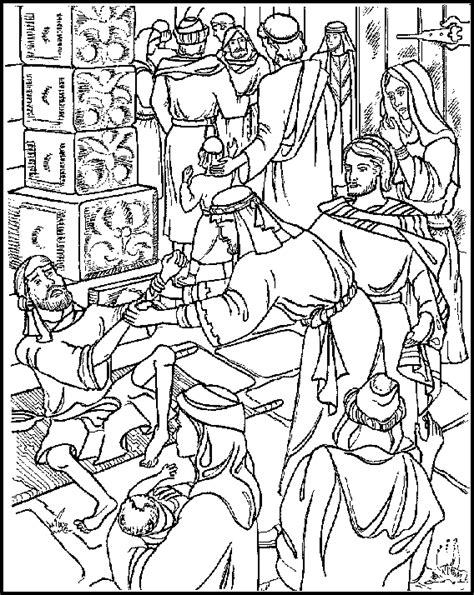 It's one part of our series of illustrations for each individual book of the bible. Lame man ABDA Acts coloring page | Bible coloring, Bible ...