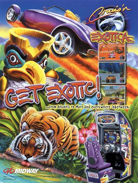 Vintage arcade games for sale: Arcade FLYER Cruisn Exotica Original 1999 NOS Video Game ...
