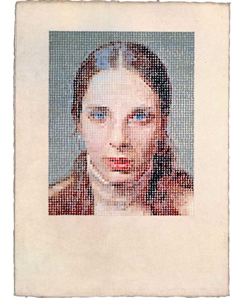 This is leslie made by chuck close, it is a watercolor painting. Chuck Close | Leslie/Pastel, 1977