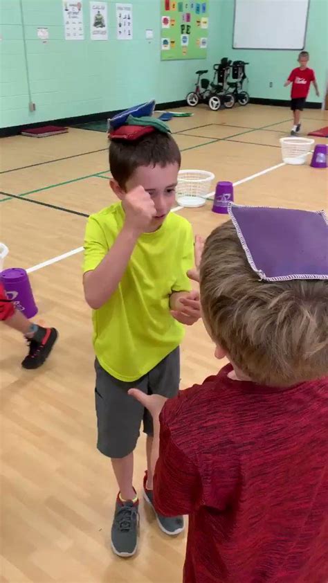 The loser must run back to the end of their line, while. Rock, Paper, Scissors Beanbag Balance - #physicaleducation ...