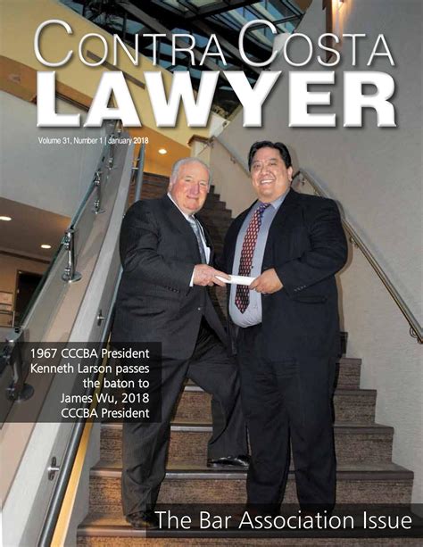 No one did until i called. Contra Costa Lawyer - January 2018 The Bar Association Issue by CCCBA - Contra Costa Lawyer - Issuu