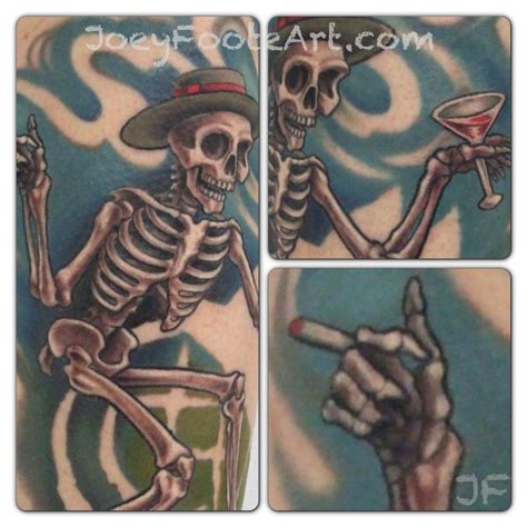 I got a new padres tattoo. Custom social distortion Skele tattoo | Illustrative ...