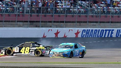 Kyle larson, driver of the #42 clover chevrolet, during the monster energy nascar cup series bank of america roval 400 at charlotte motor speedway on. NASCAR Roval | Charlotte mayhem extends to Cup playoffs ...