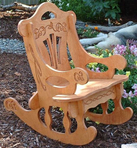 The plans include illustrations, patterns, material list, and assembly one of the main features that make an adirondack chair look stylish is the slanted bottom and back. Child's rocking chair is also a puzzle that can be taken apart and put back together--love this ...