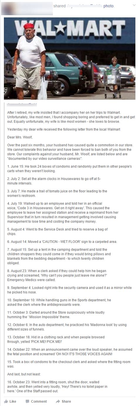 I read it online does anyone receive any kinds of letter like this. Yes, Walmart went through 6 months of footage every day ...