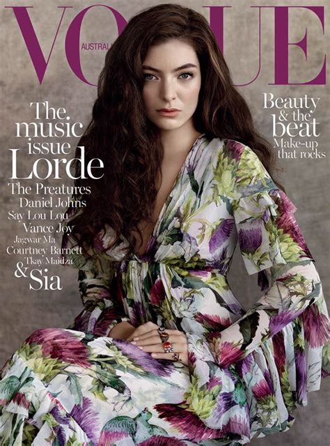 Kel covers team by lorde. Lorde is Sitting Pretty for Her First Vogue Australia ...