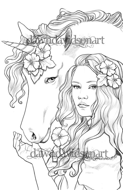 Free printable colorings pages to. Coloring pages for adults Best Friends Unicorn Colouring | Etsy