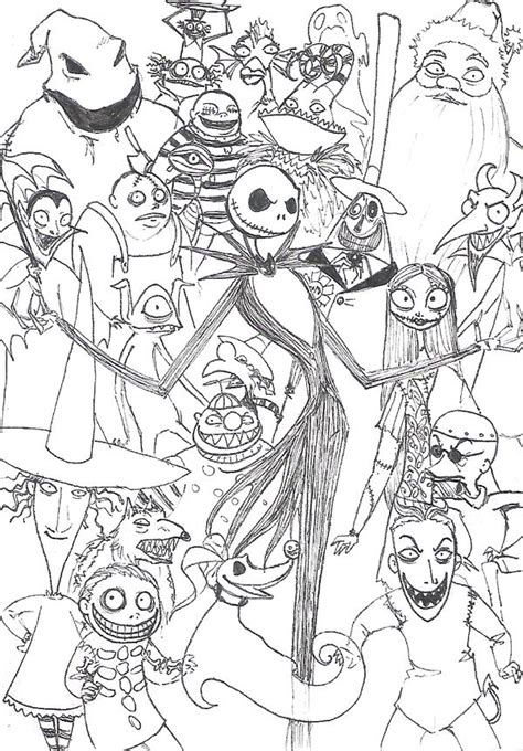 Baldi basics free colouring pages. Extraordinary Nightmare Before Christmas Coloring Page ...