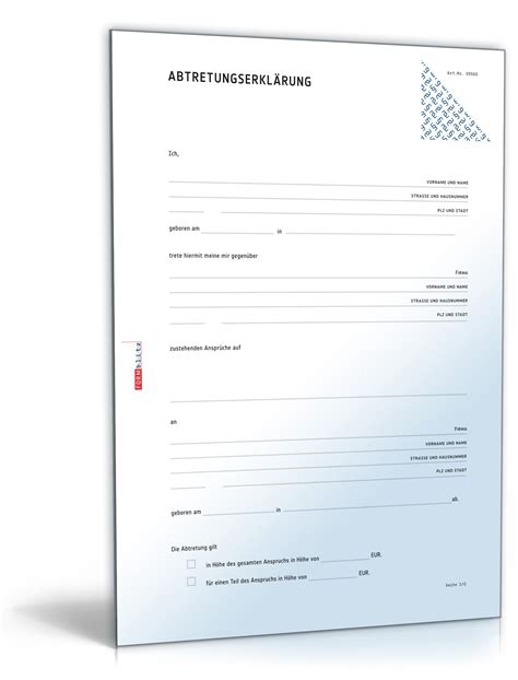 Wichtige tipps und den passenden musterbrief für ihren anlass finden sie hier. Abtretungserklärung | Rechtssicheres Muster zum Download