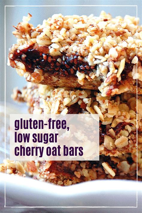 Unsweetened applesauce, vegan butter, erythritol, madagascar. Cherry Oat Bars - gluten free | Recipe | Dessert recipes ...