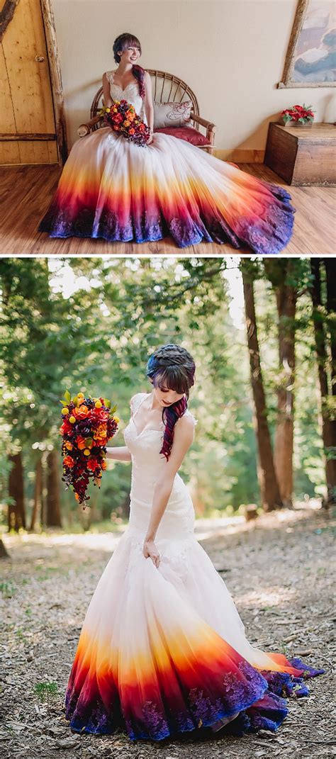 These dyes can be toxic if ingested, which is likely to happen considering how much pups love to lick their fur. Dyed Wedding Dresses Bring Color To That Special Day