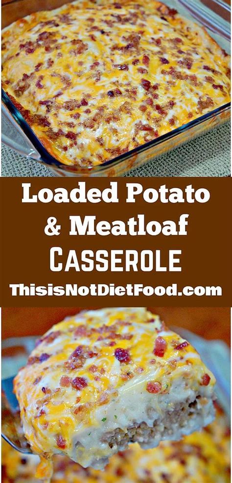 Meatloaf shepherd's pie is a delicious comfort food without the hassle of making a meat pie from scratch. This is Not Diet Food | Loaded Potato & Meatloaf Casserole ...