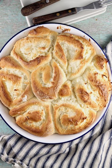 It's wonderful for potlucks and picnics, and way easier than pie! Coconut Cream Pie Sweet Rolls - Miss in the Kitchen