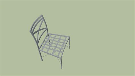More specifically, the chair is made with galvanized steel construction and a slatted back which give comfort and stability to the chair. Metal Chair | 3D Warehouse