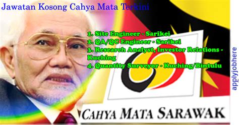 Jawatan kosong 2019 terkini ok? Senarai Jawatan Kosong Cahya Mata Sarawak Terkini.