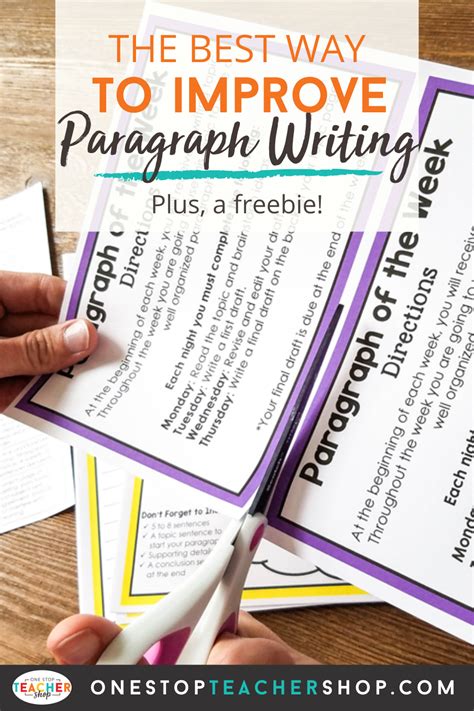 Check spelling or type a new query. Paragraph of the Week: Improve Student Writing | One Stop Teacher Shop