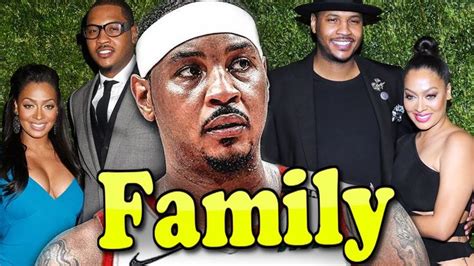 Reports that carmelo anthony cheated on his wife la la and impregnated a stripper are not true, according the outlet claims the woman is 6 and a half months pregnant with anthony's child and is. Carmelo Anthony Family Photos With Wife La La Anthony 2019 ...