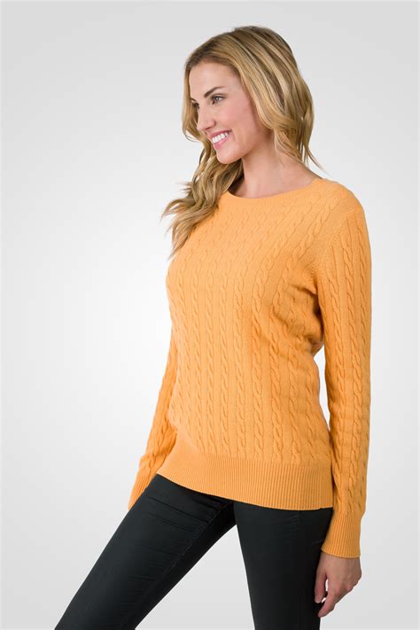Discover cable sweaters at asos. Apricot Cashmere Cable-knit Crewneck Sweater - JENNIE LIU
