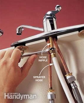 Many newer faucets have spouts with extendable hoses that serve as sprayers, but before this advance, many kitchen sinks had separate sprayers. Replace a Sink Sprayer and Hose | Faucet repair, Kitchen ...