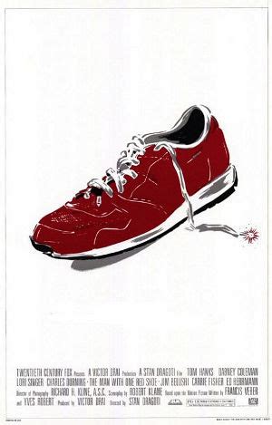 The red shoes movie poster. The Man with One Red Shoe