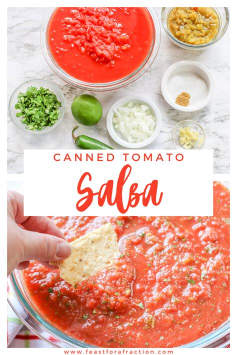 Combine tomatoes, peppers, onions, garlic, vinegar, cilantro, and salt in a soup pot or dutch oven. Easy Homemade Salsa Using Canned Tomatoes / The Best Salsa ...
