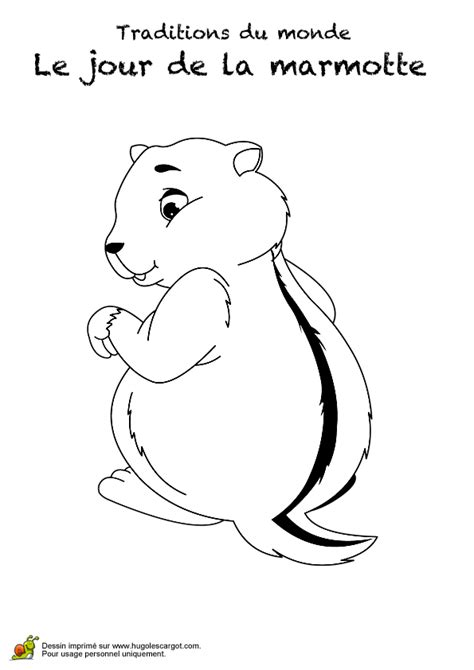 Jour de la marmotte 36932 gifs. Coloriage le jour de la marmotte 10 sur Hugolescargot.com
