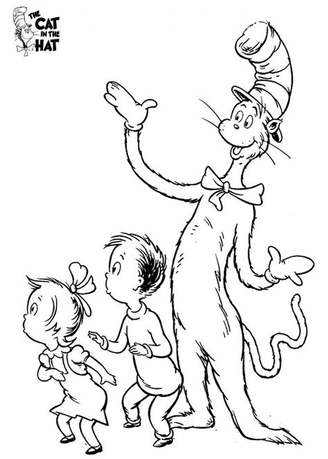 Download and print these cat in the hat coloring pages for free. Cat In The Hat Coloring Pages Free Printable - Coloring Home