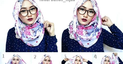 Hijab bukan halangan untuk foto prewed (postwedding) yang bagus. Foto Tutorial Hijab Pashmina Untuk Yang Pakai Kacamata | Modernhijab77