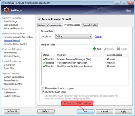 In this article we will show you how to change the default folder for your downloads. How to configure AhnLab V3 Internet Security 8.0 to work ...