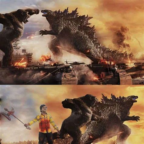 #godzilla vs king kong , #king kong 2005 , #конг остров черепа , #кинг конг 2005 , #kong skull island , #dinosaur , #t rex , #vastatosaurus rex. These Godzilla vs. Kong Memes Will Turn Your Boring Day ...