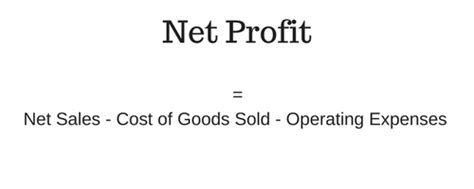 In other words, the metric gauges what portion of the sales has been converted into profit or how much profit have been generated for each dollar of sale. Net Profit Formula | WIKIACCOUNTING